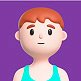 Melbet avatar of a boy with red hair and a light blue tank top