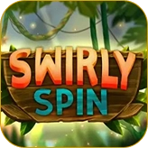 A jungle-themed slot game with the title "SWIRLY SPIN" for Melbet