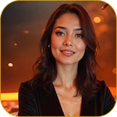 Портрет улыбающейся брюнетки для казино Melbet