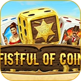 A Western-themed game with a golden die, a sheriff's star and two cowboy characters for Melbet